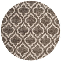 Safavieh Hudson Shag Sgh284B Grey / Ivory Geometric Area Rug