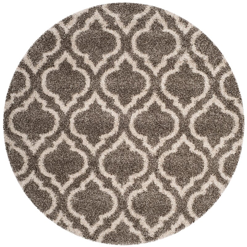 Safavieh Hudson Shag Sgh284B Grey / Ivory Geometric Area Rug