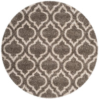 Safavieh Hudson Shag Sgh284B Grey / Ivory Geometric Area Rug