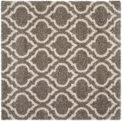 Safavieh Hudson Shag Sgh284B Grey / Ivory Geometric Area Rug