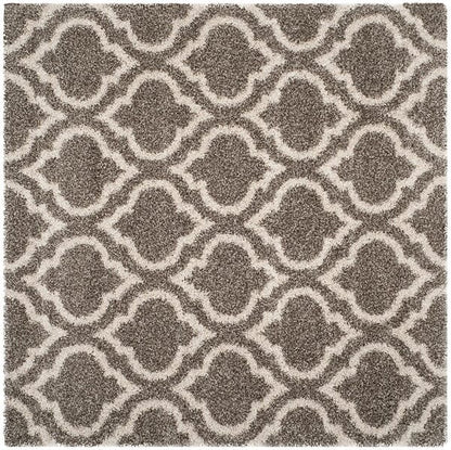 Safavieh Hudson Shag Sgh284B Grey / Ivory Geometric Area Rug