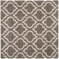 Safavieh Hudson Shag Sgh284B Grey / Ivory Geometric Area Rug