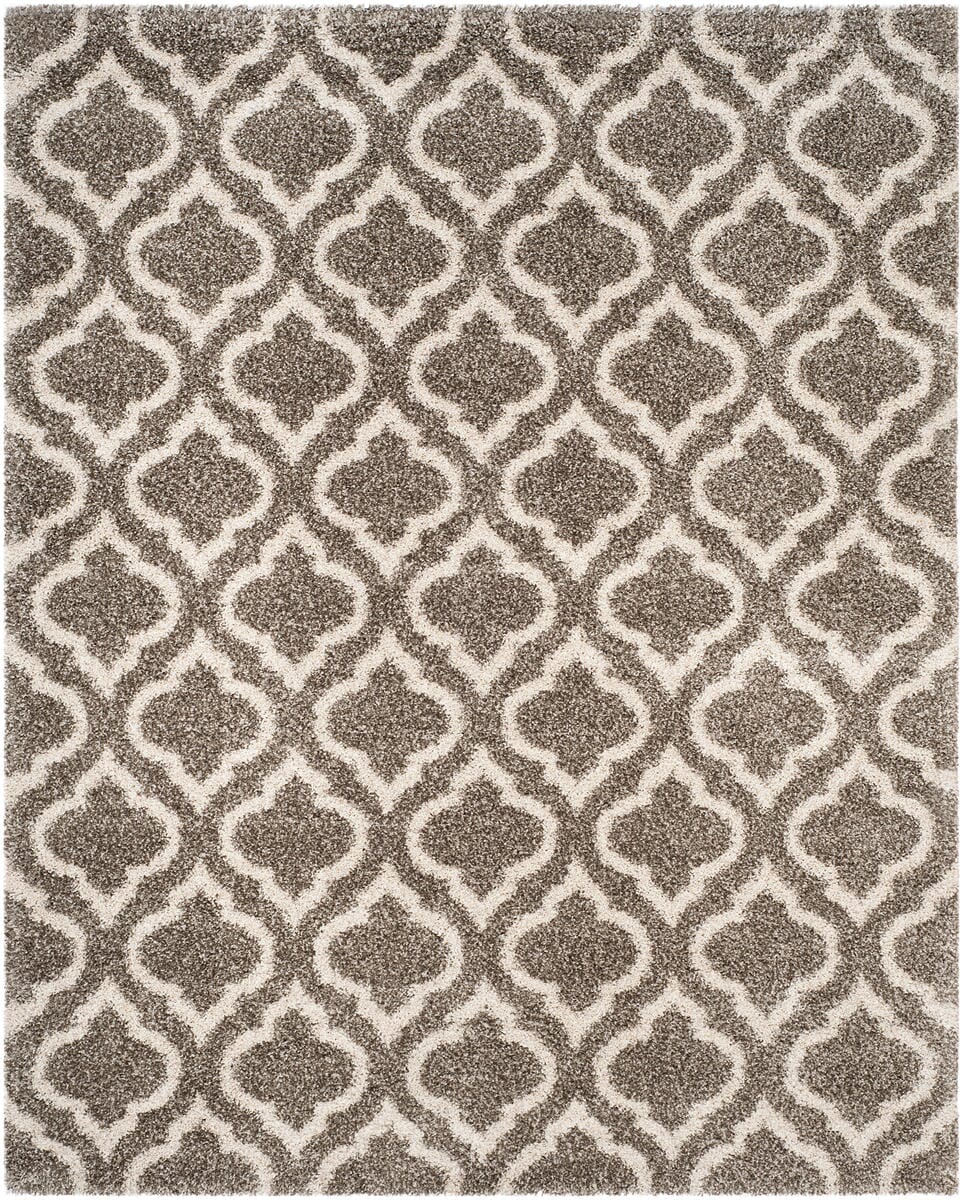 Safavieh Hudson Shag Sgh284B Grey / Ivory Geometric Area Rug