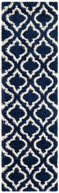 Safavieh Hudson Shag Sgh284C Navy / Ivory Geometric Area Rug