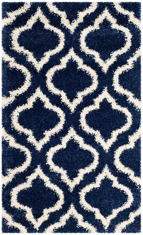 Safavieh Hudson Shag Sgh284C Navy/Ivory Rug.