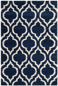 Safavieh Hudson Shag Sgh284C Navy / Ivory Geometric Area Rug