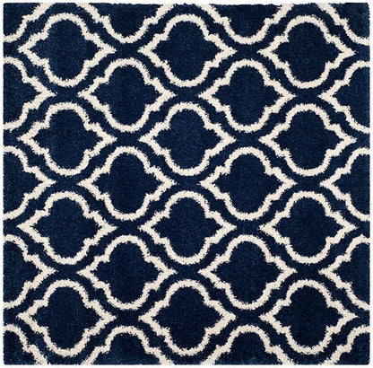 Safavieh Hudson Shag Sgh284C Navy / Ivory Geometric Area Rug