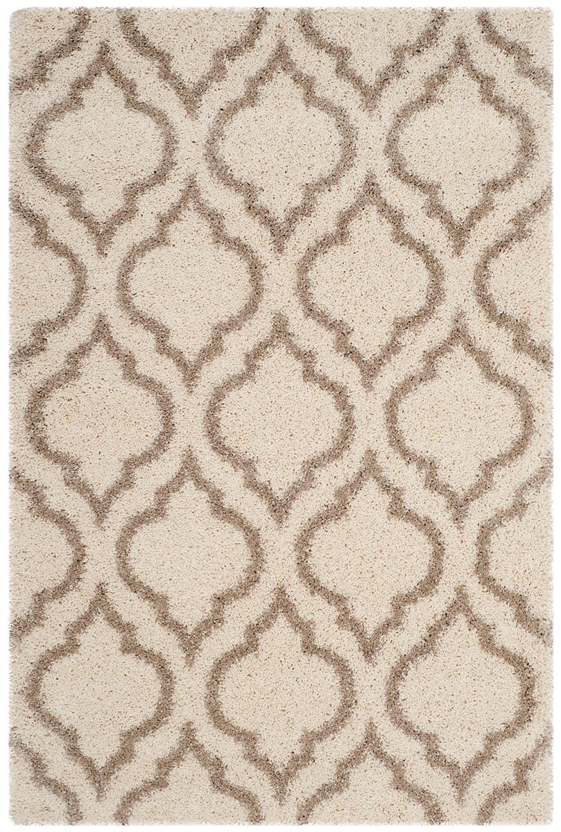 Safavieh Hudson Shag Sgh284D Ivory / Beige Geometric Area Rug