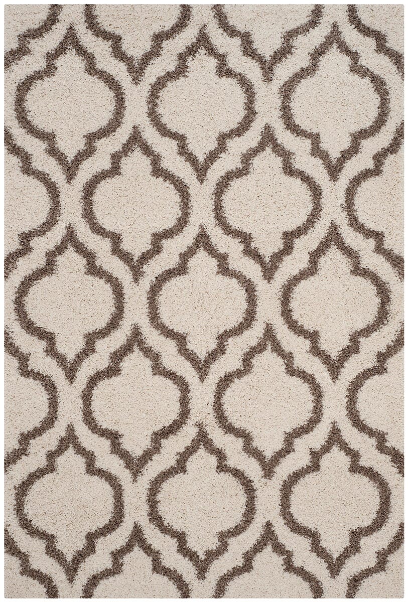 Safavieh Hudson Shag Sgh284D Ivory / Beige Geometric Area Rug