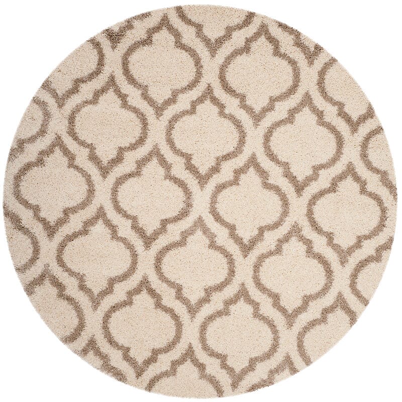 Safavieh Hudson Shag Sgh284D Ivory / Beige Geometric Area Rug