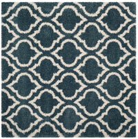 Safavieh Hudson Shag Sgh284L Slate Blue / Ivory Geometric Area Rug