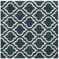 Safavieh Hudson Shag Sgh284L Slate Blue / Ivory Geometric Area Rug