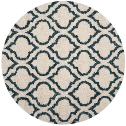 Safavieh Hudson Shag Sgh284T Ivory / Slate Blue Geometric Area Rug