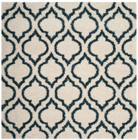 Safavieh Hudson Shag Sgh284T Ivory / Slate Blue Geometric Area Rug