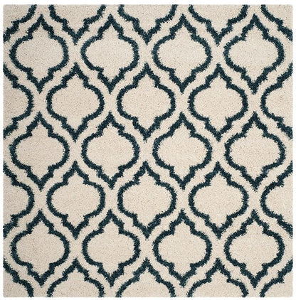 Safavieh Hudson Shag Sgh284T Ivory / Slate Blue Geometric Area Rug