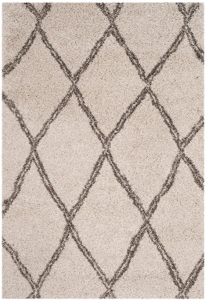 Safavieh Hudson Shag Sgh329A Ivory / Grey Shag Area Rug