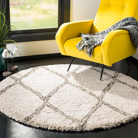 Safavieh Hudson Shag Sgh329A Ivory/Grey Rug.