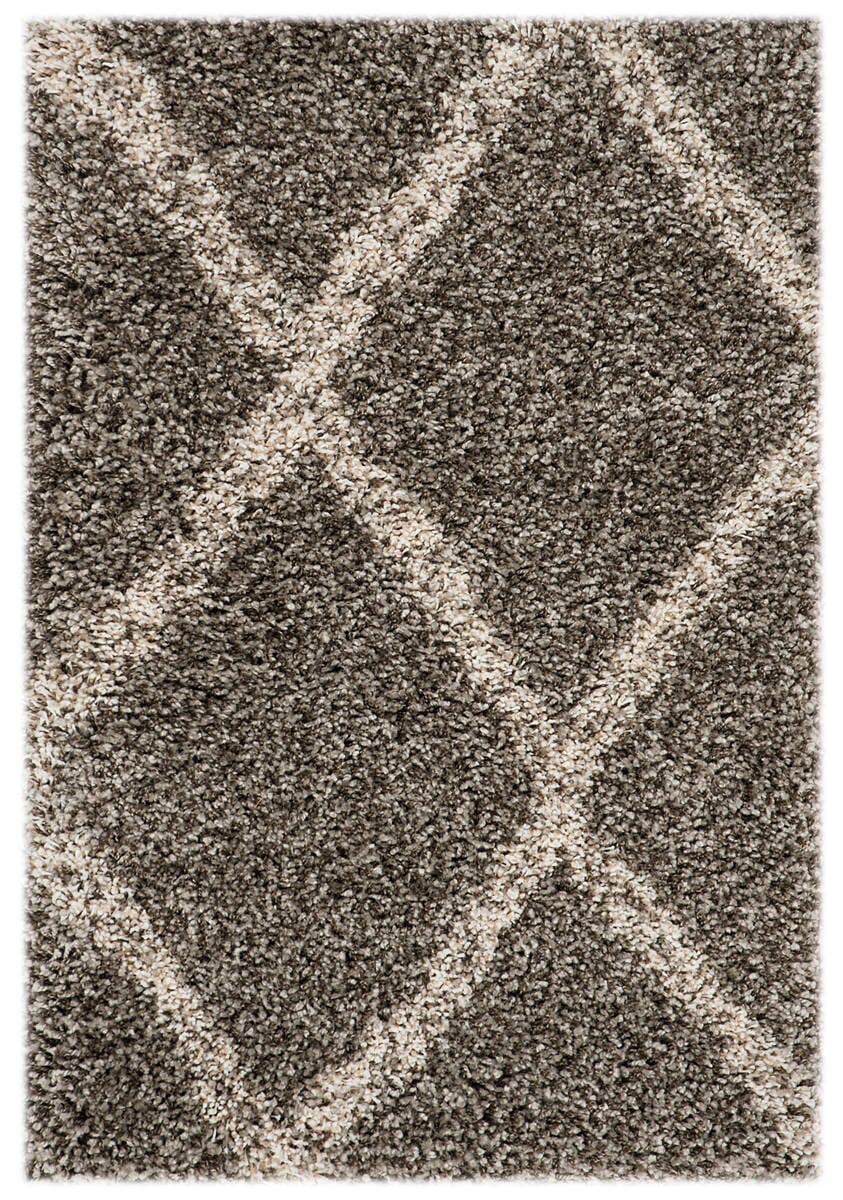 Safavieh Hudson Shag Sgh329B Grey / Ivory Shag Area Rug