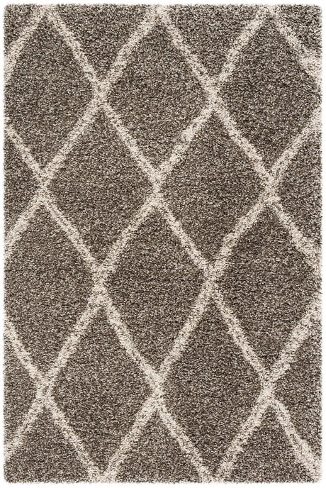 Safavieh Hudson Shag Sgh329B Grey / Ivory Rugs.