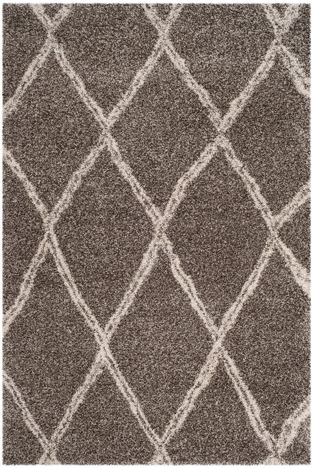 Safavieh Hudson Shag Sgh329B Grey / Ivory Rugs.