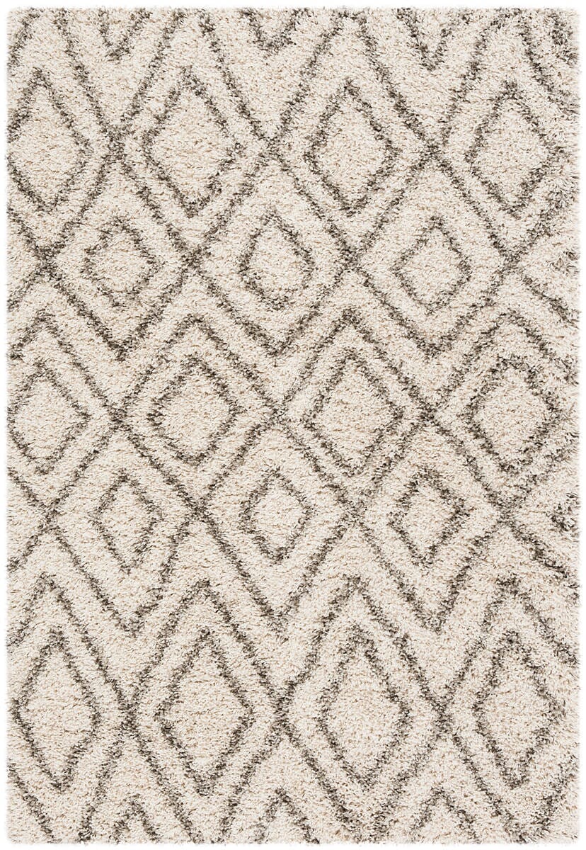 Safavieh Hudson Shag Sgh332A Ivory / Grey Shag Area Rug