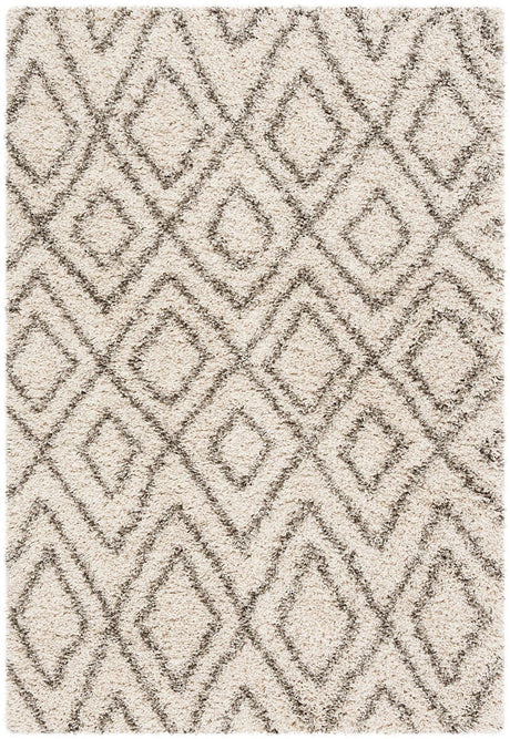 Safavieh Hudson Shag Sgh332A Ivory / Grey Rugs.