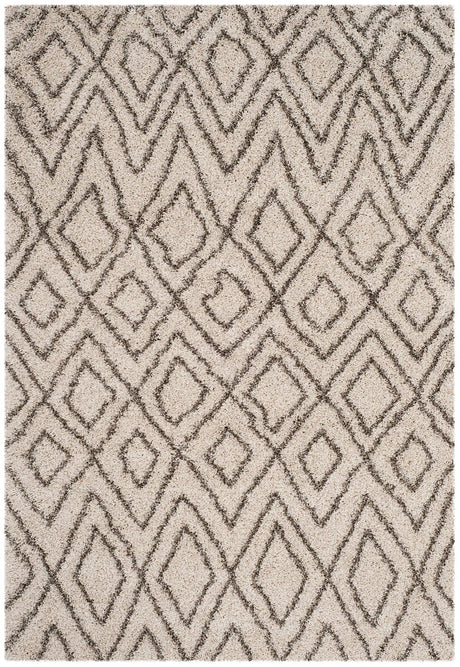 Safavieh Hudson Shag Sgh332A Ivory / Grey Rugs.