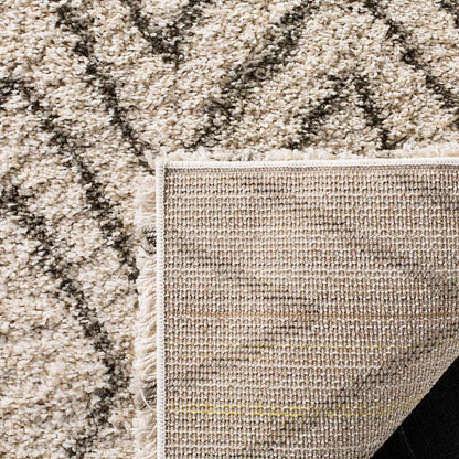 Safavieh Hudson Shag Sgh332A Ivory / Grey Shag Area Rug