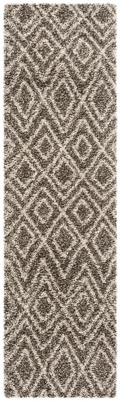 Safavieh Hudson Shag Sgh332B Grey / Ivory Rugs.