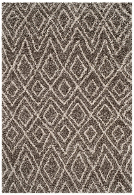 Safavieh Hudson Shag Sgh332B Grey / Ivory Rugs.