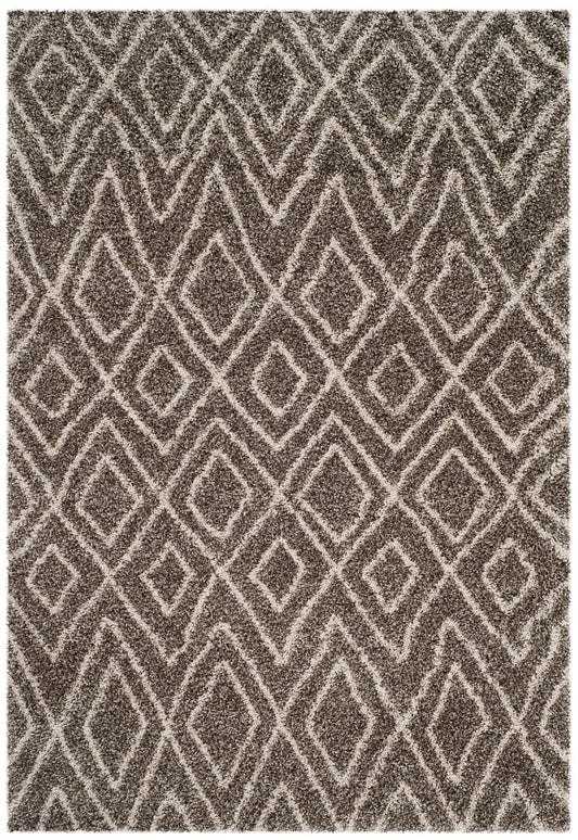 Safavieh Hudson Shag Sgh332B Grey / Ivory Shag Area Rug