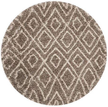 Safavieh Hudson Shag Sgh332B Grey / Ivory Rugs.