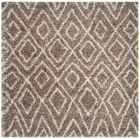 Safavieh Hudson Shag Sgh332B Grey / Ivory Rugs.