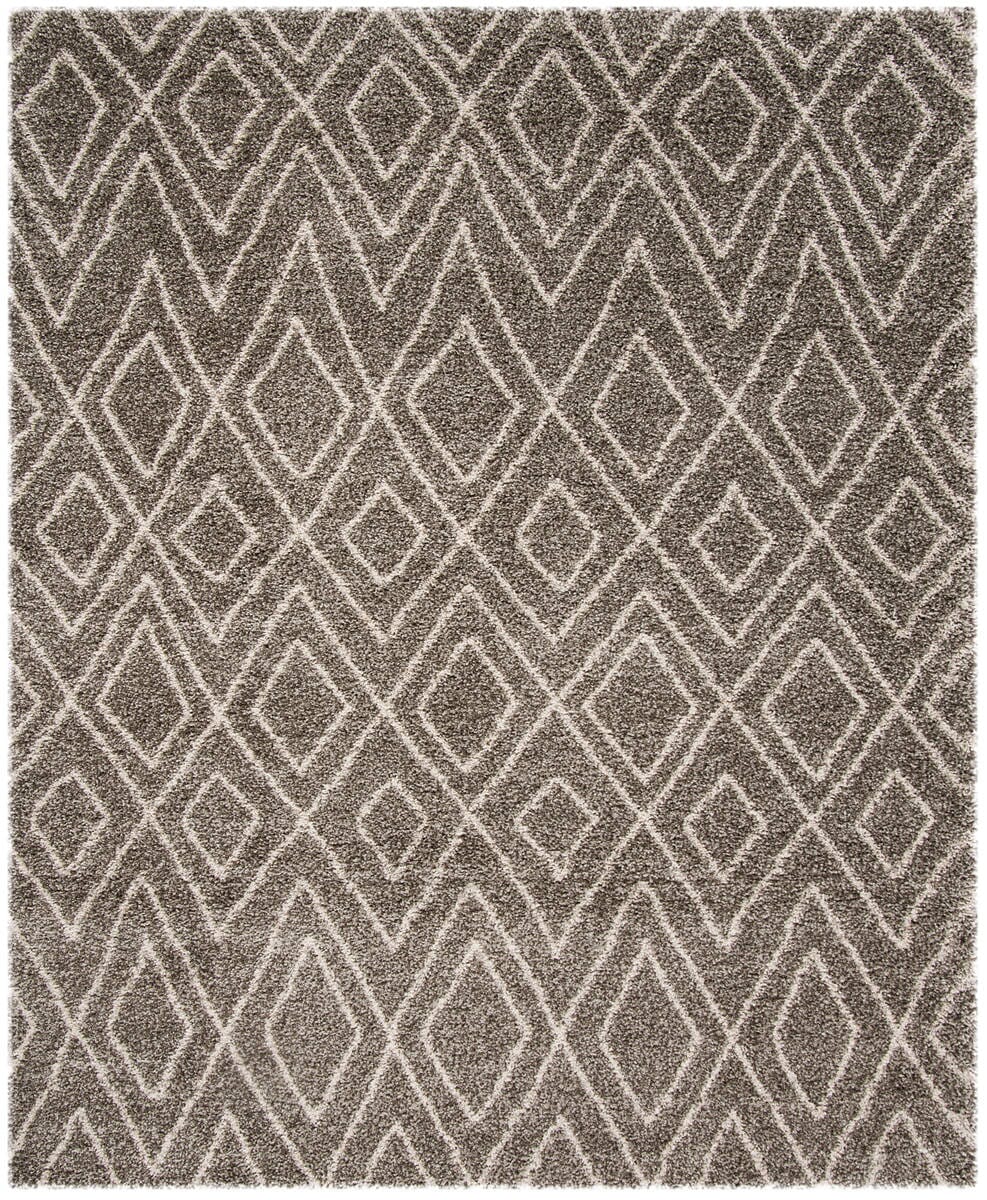 Safavieh Hudson Shag Sgh332B Grey / Ivory Shag Area Rug