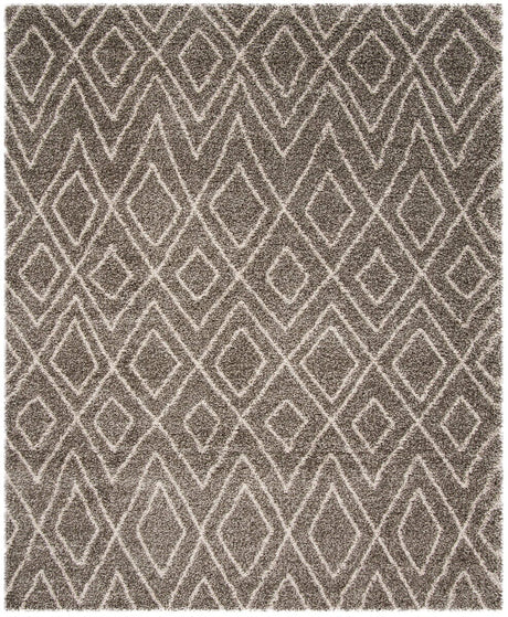 Safavieh Hudson Shag Sgh332B Grey / Ivory Rugs.