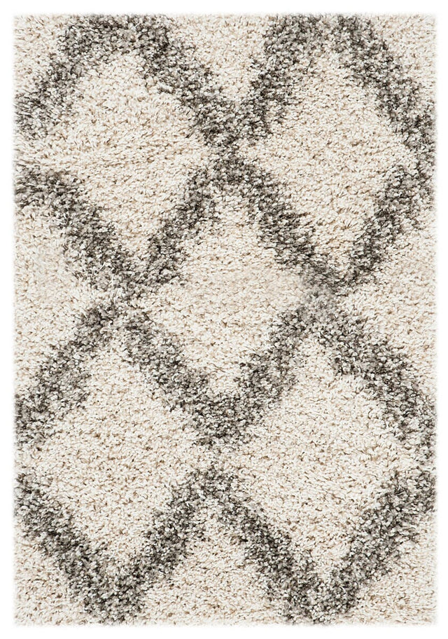 Safavieh Hudson Shag Sgh333A Ivory / Grey Shag Area Rug