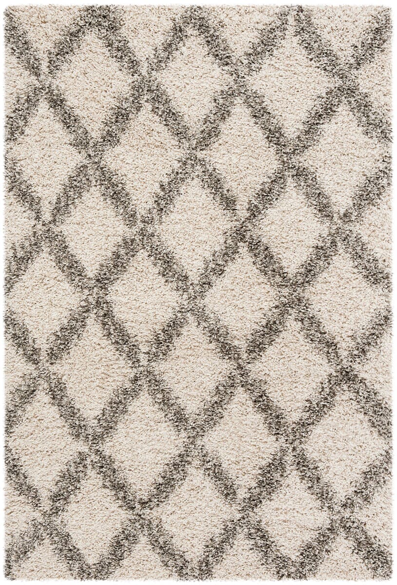 Safavieh Hudson Shag Sgh333A Ivory / Grey Shag Area Rug