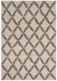 Safavieh Hudson Shag Sgh333A Ivory / Grey Shag Area Rug