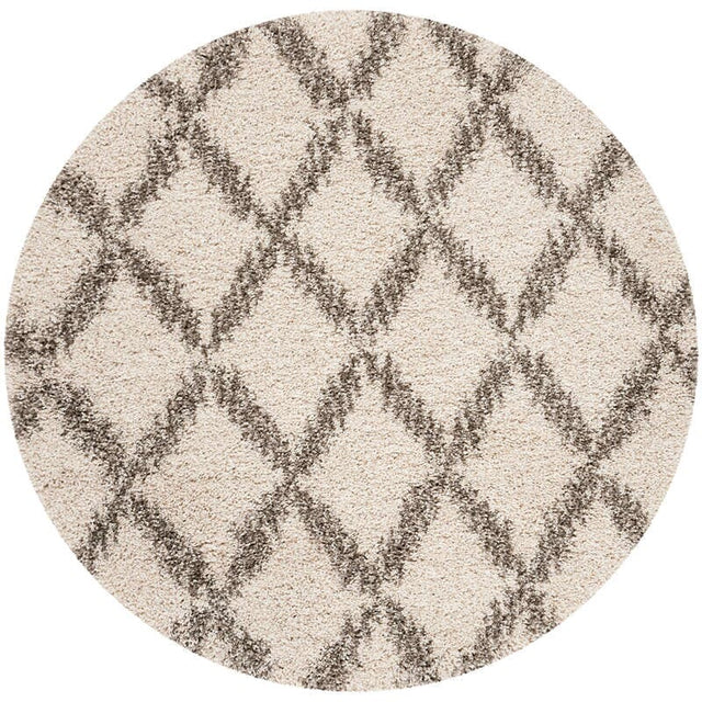 Safavieh Hudson Shag Sgh333A Ivory / Grey Shag Area Rug