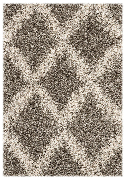 Safavieh Hudson Shag Sgh333B Grey / Ivory Shag Area Rug