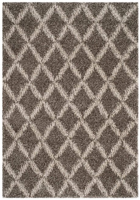 Safavieh Hudson Shag Sgh333B Grey / Ivory Rugs.