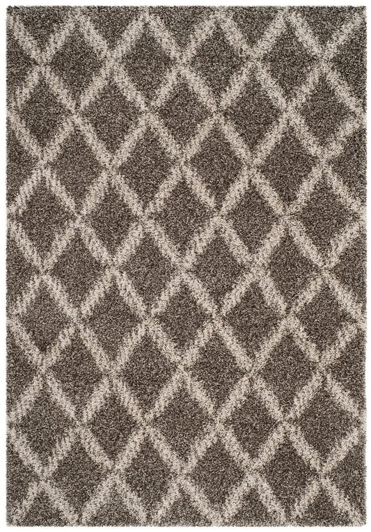 Safavieh Hudson Shag Sgh333B Grey / Ivory Shag Area Rug