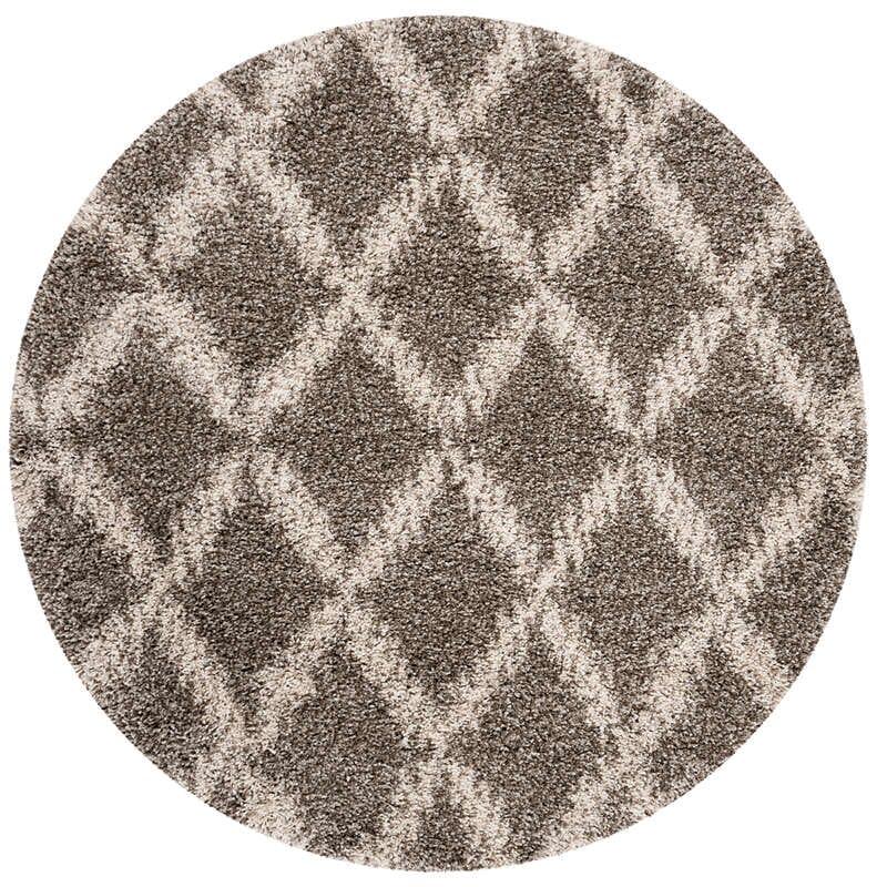 Safavieh Hudson Shag Sgh333B Grey / Ivory Shag Area Rug