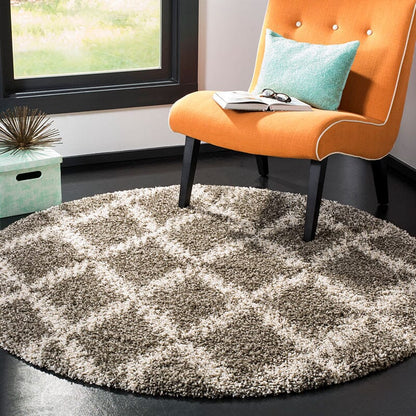 Safavieh Hudson Shag Sgh333B Grey / Ivory Shag Area Rug