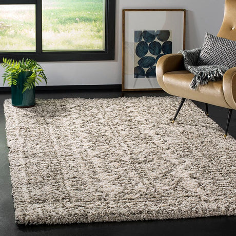 Safavieh Hudson Shag Sgh376A Ivory / Grey Rugs.