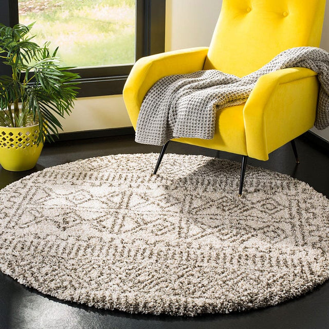 Safavieh Hudson Shag Sgh376A Ivory / Grey Rugs.