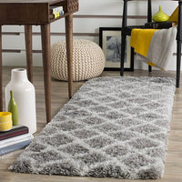 Safavieh Indie Shag Sgi322B Grey / Ivory Geometric Area Rug