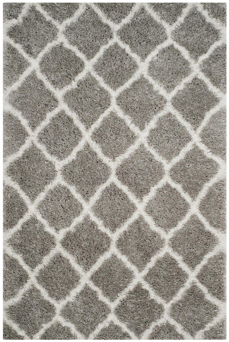 Safavieh Indie Shag Sgi322B Grey / Ivory Geometric Area Rug