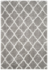 Safavieh Indie Shag Sgi322B Grey / Ivory Geometric Area Rug