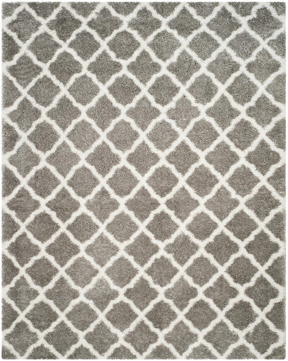 Safavieh Indie Shag Sgi322B Grey / Ivory Geometric Area Rug